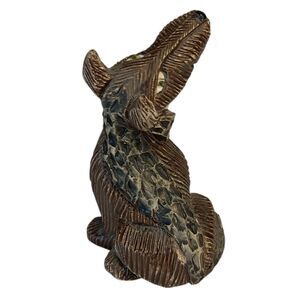 Vintage Artesania Rinconada Coyote Figurine Handmade In Uruguay 2"x2"x4"